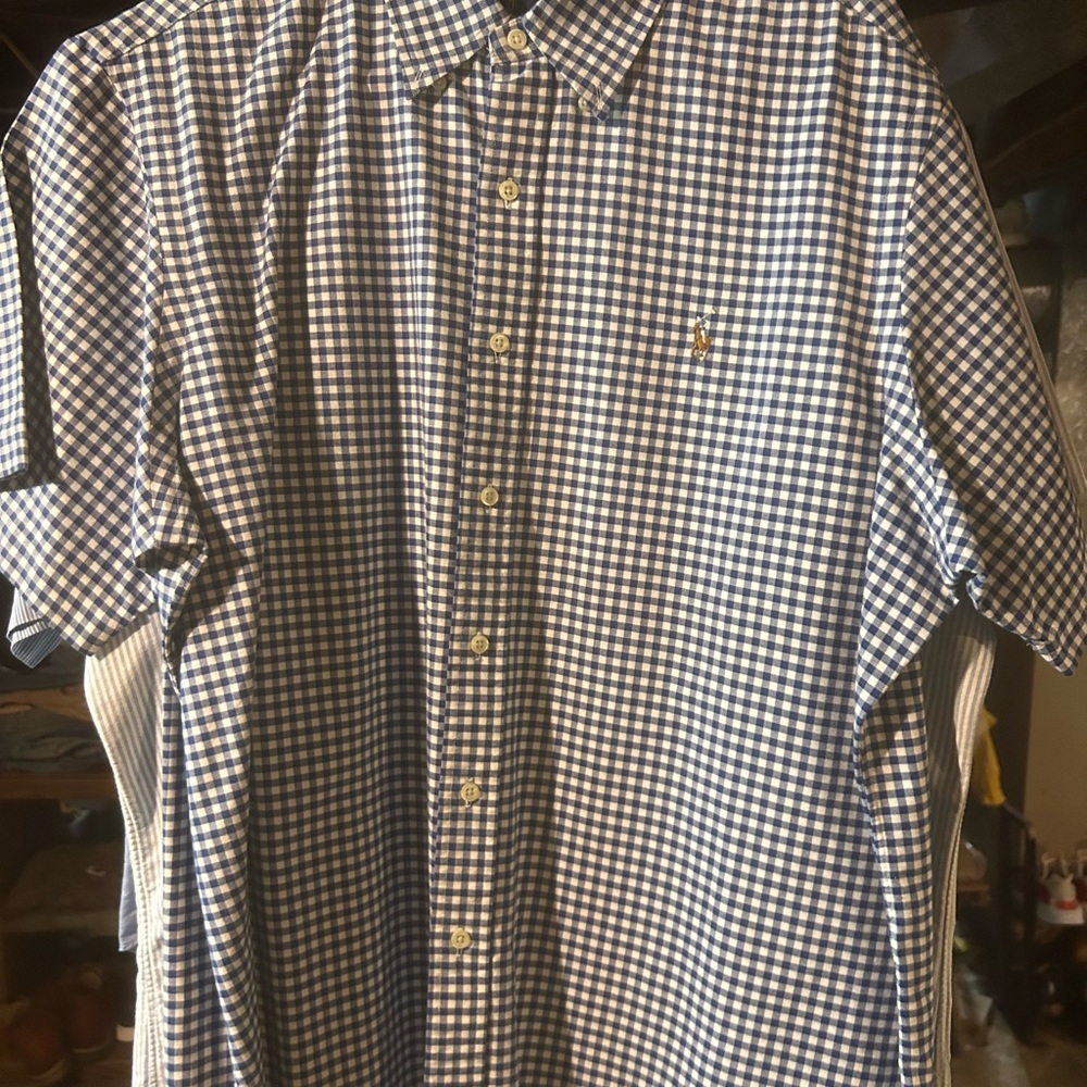 Men's Blue Checkered Polo Ralph Lauren shirt
